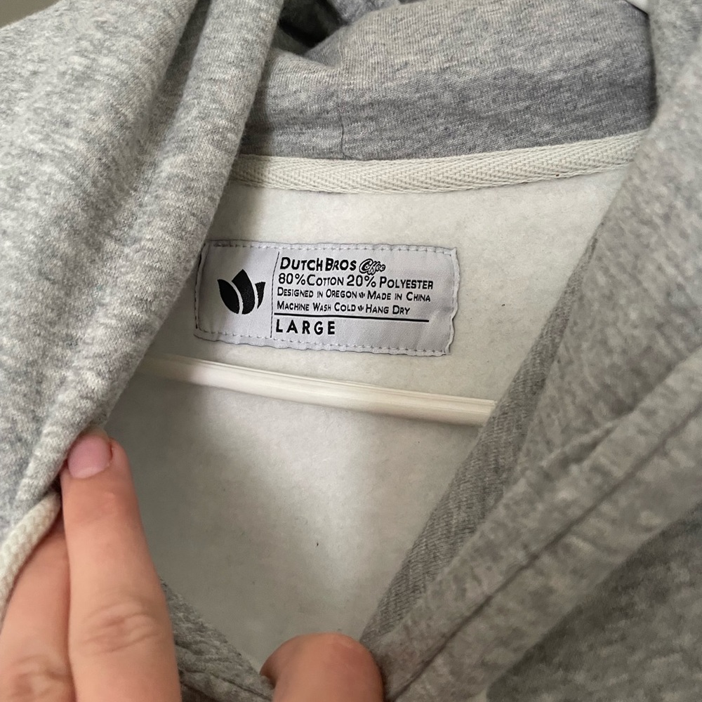 Dutch bros grey hoodie